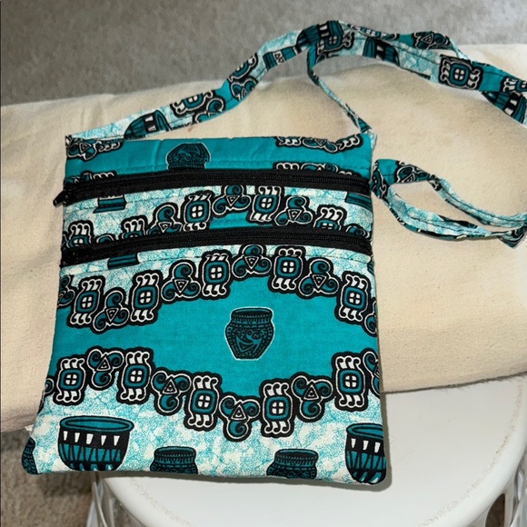 FREE Turquoise Patterned Crossbody Bag FREE w/ PURCHASE - Picture 1 of 3